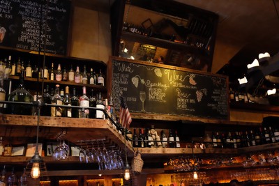 A fully stocked bar